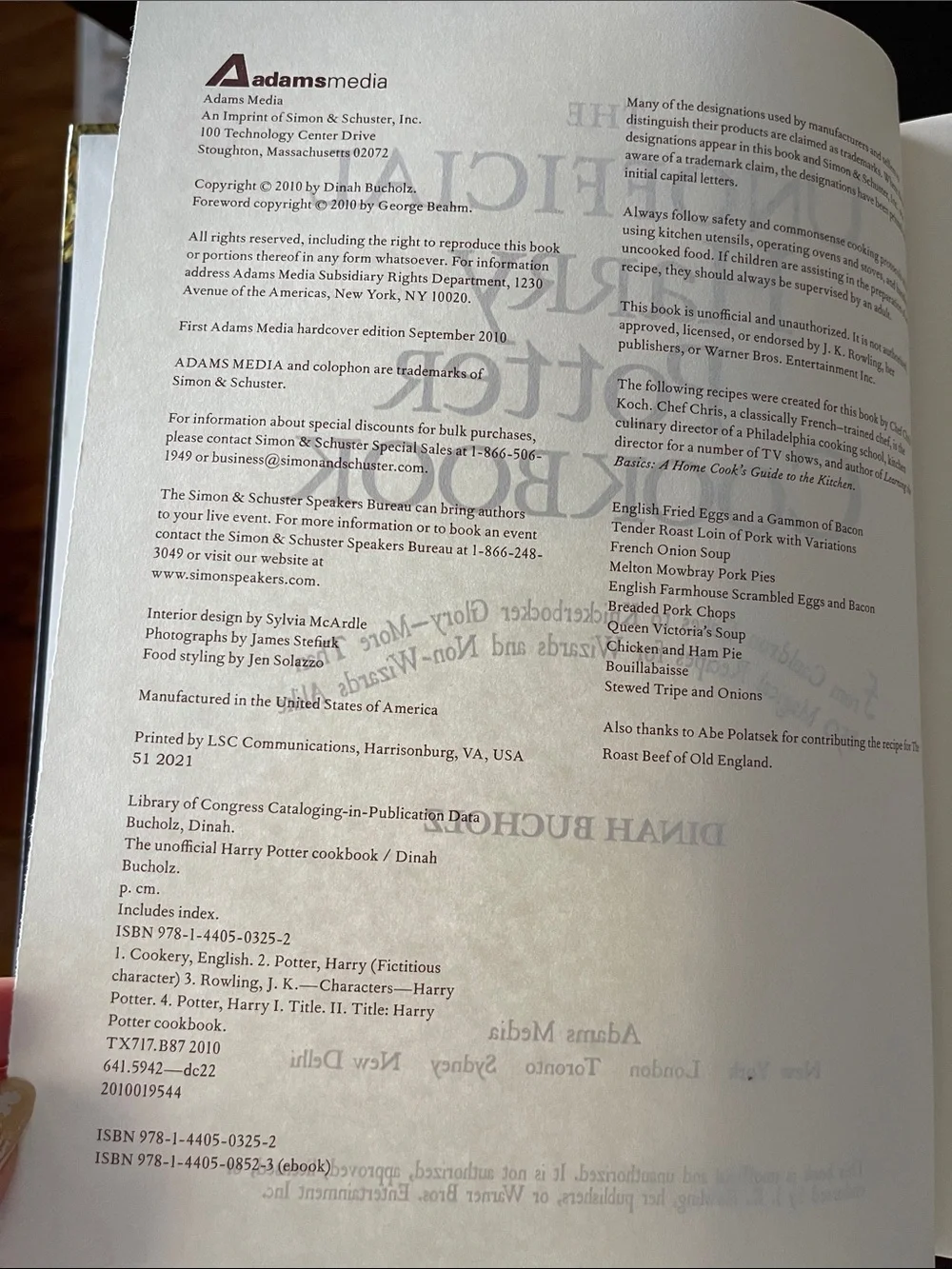 The Unofficial Harry Potter Cookbook — Purple Cover by Dinah Bucholz